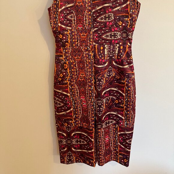 Purple Multi-Colored Midi Dress - Picture 4 of 5